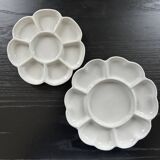 Pair of porcelain flower dishes