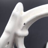 Old white enamelled metal patère