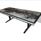 Table basse - Circa 1960 - Mosaïque de marbre et pierres naturelles