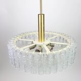 Large frosted glass chandelier tubes from Murano by Doria, Germany, 1970s.