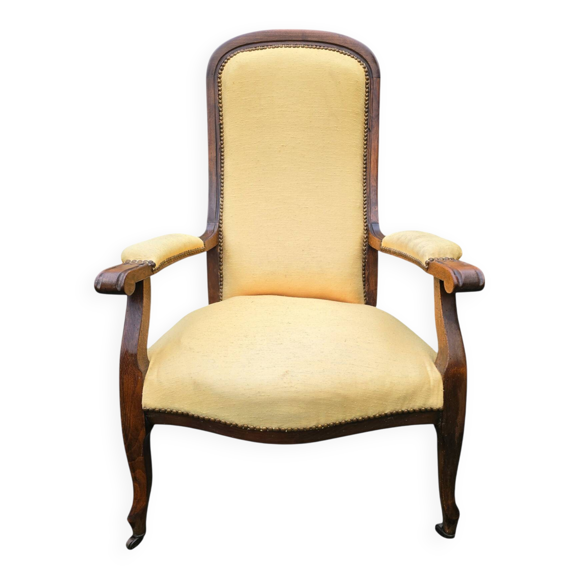 Voltaire armchair in walnut
