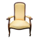 Voltaire armchair in walnut