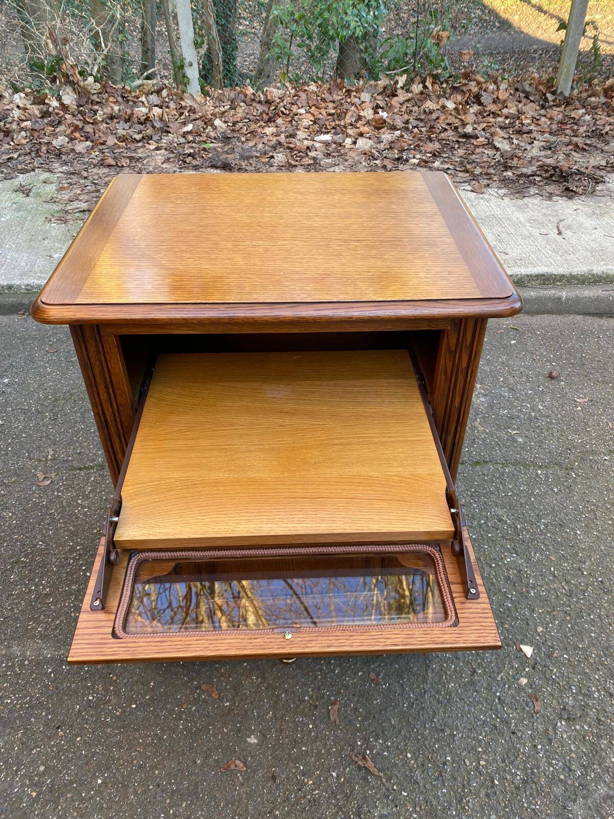 Louis XIV solid oak commode confiturier from the 20th century, 63x50cm.