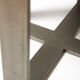 Art-deco style side table in palm wood and steel base