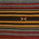 Large Vintage Striped Anatolian Hand-Woven Wool & Cotton Rugsku-135