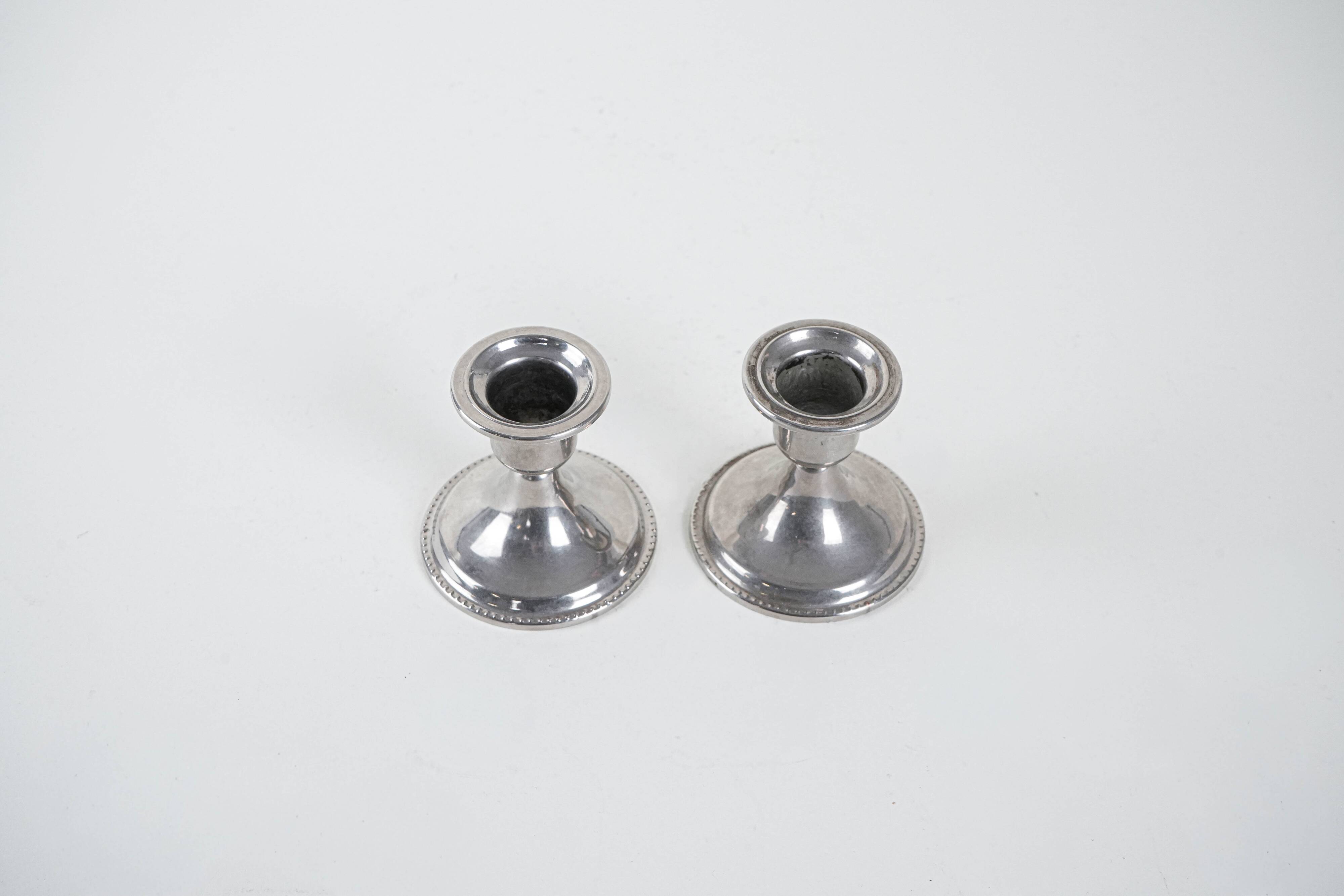 Set of metal candlesticks, Italian design, 1970s, made in Italy
