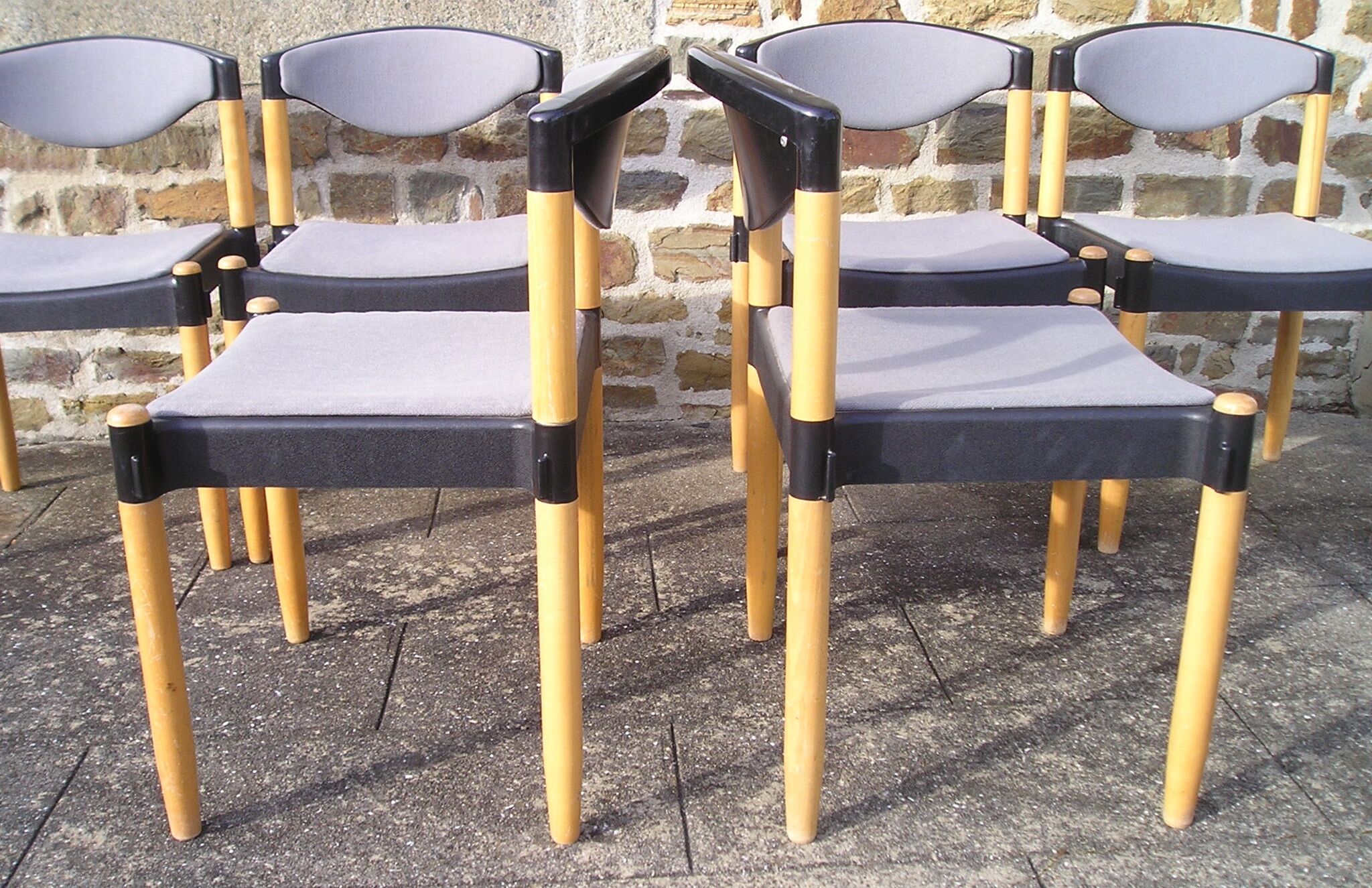 Set of 6 Strax chairs produced by Casala in 1989 design Hartmut Lohmeyer