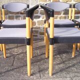 Set of 6 Strax chairs produced by Casala in 1989 design Hartmut Lohmeyer