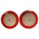 Pair of Rare Mid Century Red Wall or Ceiling Lamps, Germany, 1970s
