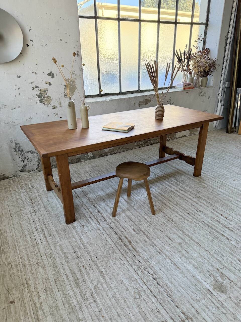 2m oak farmhouse table