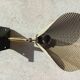 Pair of perforated metal horn wall lights