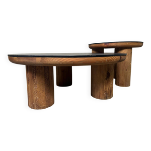 2 tables basses japandi