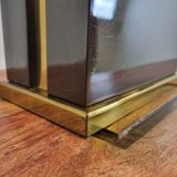 Vintage lacquered and brass table lamp, 1970s