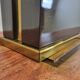 Vintage lacquered and brass table lamp, 1970s