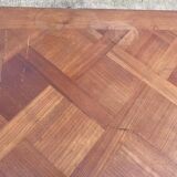 Light solid wood enfilade with Louis XV marquetry from the 20th century, 227cm.