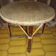 Table basse en rotin ancienne
