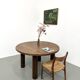 Table ronde années 50 constructiviste noyer
