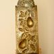 Vintage European brass sconce in pear motif