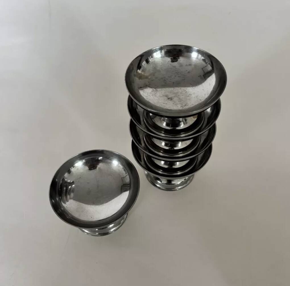 Lot de 5 coupelles en inox
