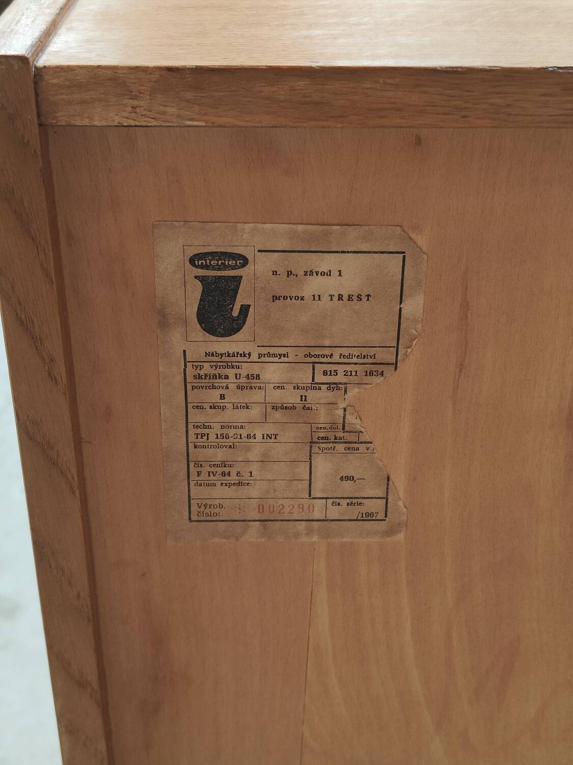 U-458 black and white sideboard by Jiri Jiroutek for Interier Praha