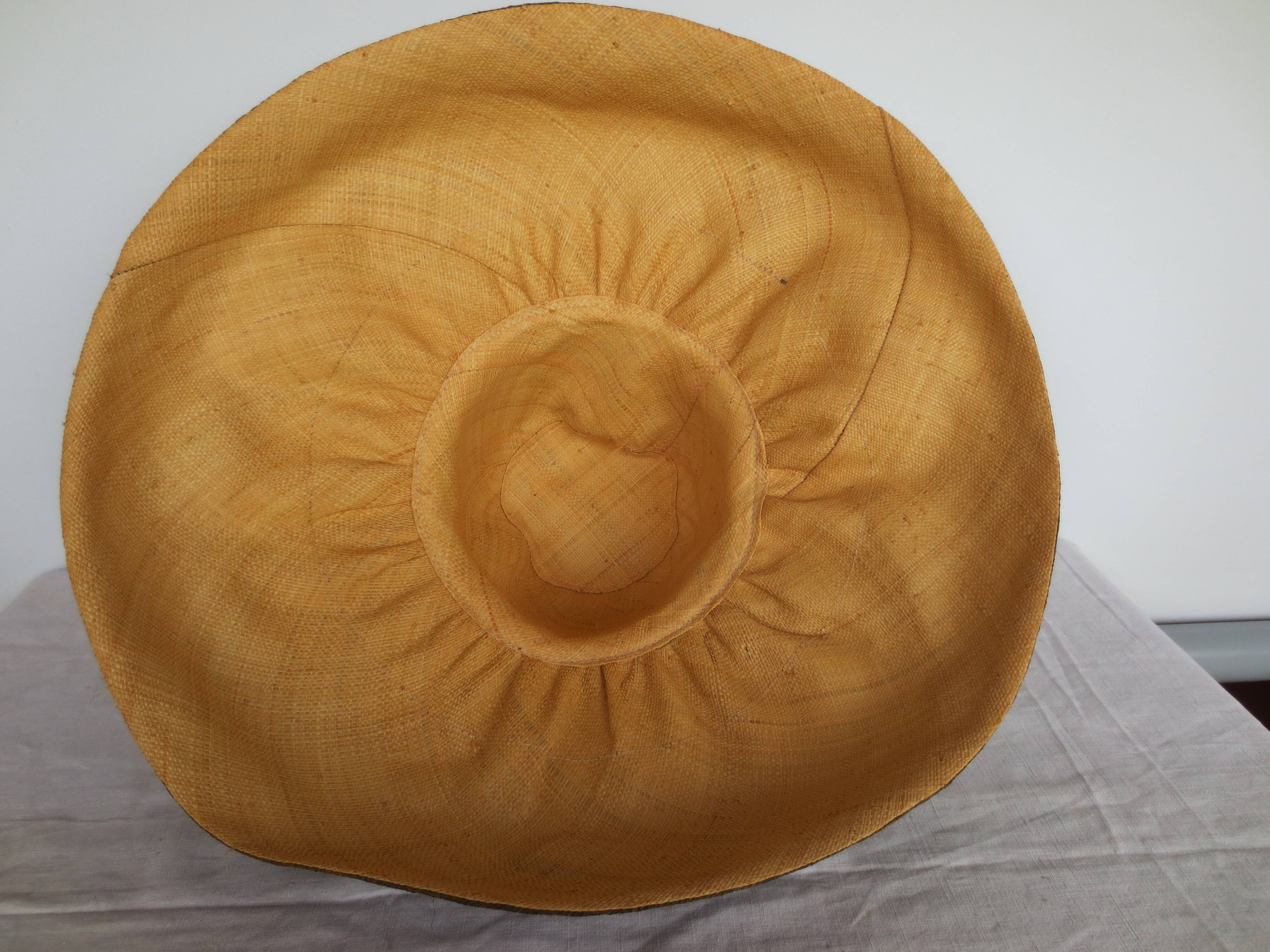 large Malagasy hat made of woven fibres