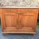 Vintage Parisian buffet with 2 bodies in white poplar wood
