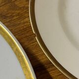 Paris porcelain: 2 large dishes with gilded highlights from the late 19th century