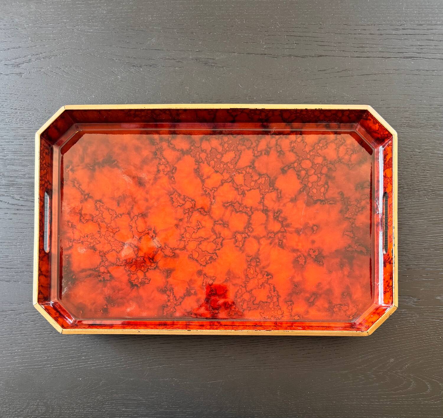 Plateau octogonal Otagiri laqué