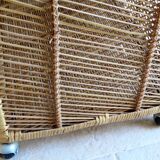 Vintage rattan serving table