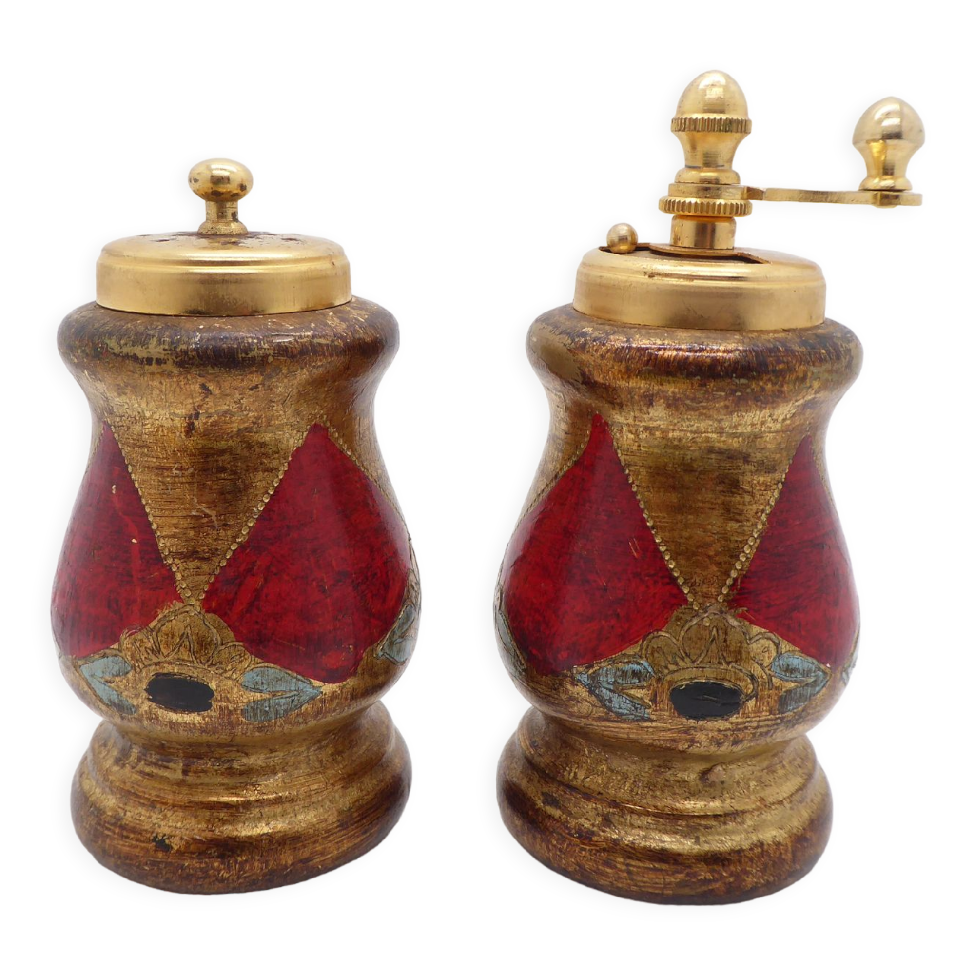 Salt shaker and pepper mill Florentine style