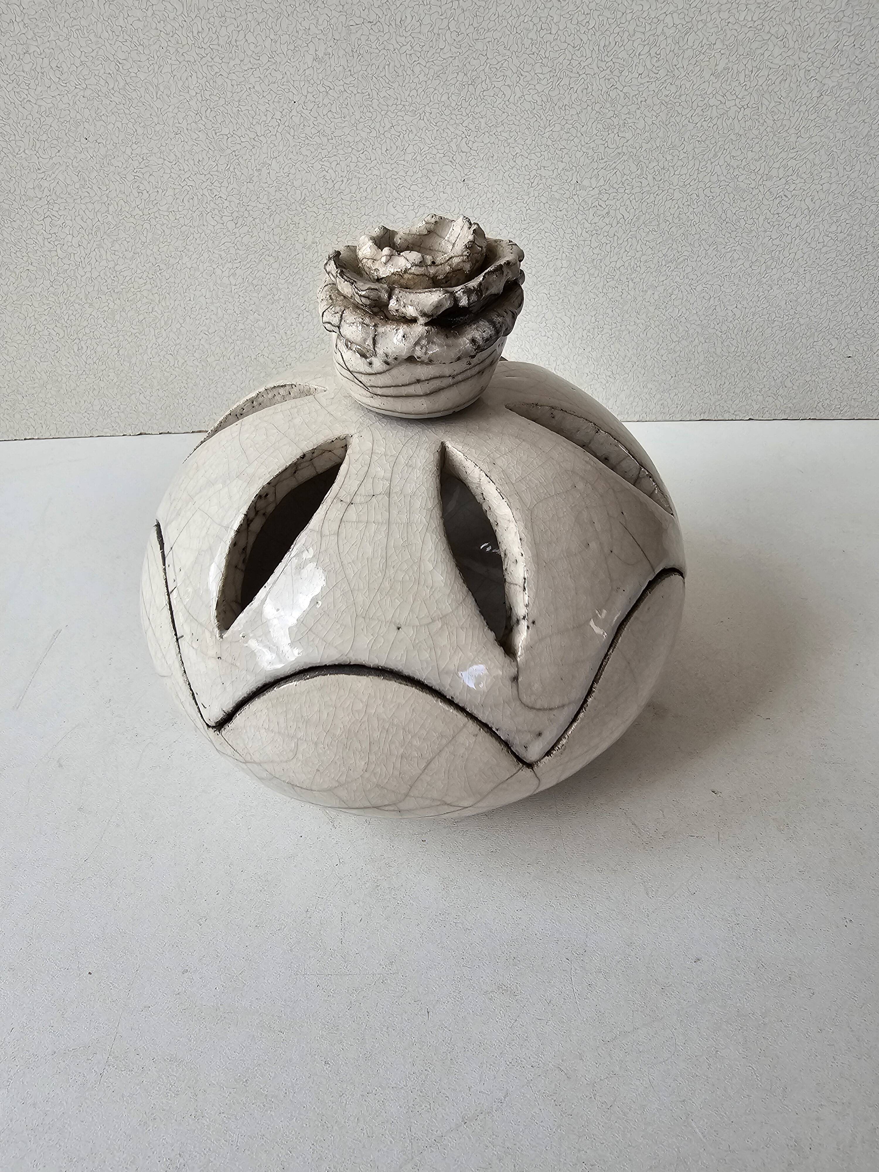 Photophore Secret box in ceramic Raiku signed M