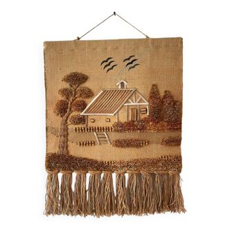 Decorative jute tapestry 70s