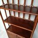 Vintage bamboo bookcase and canning
