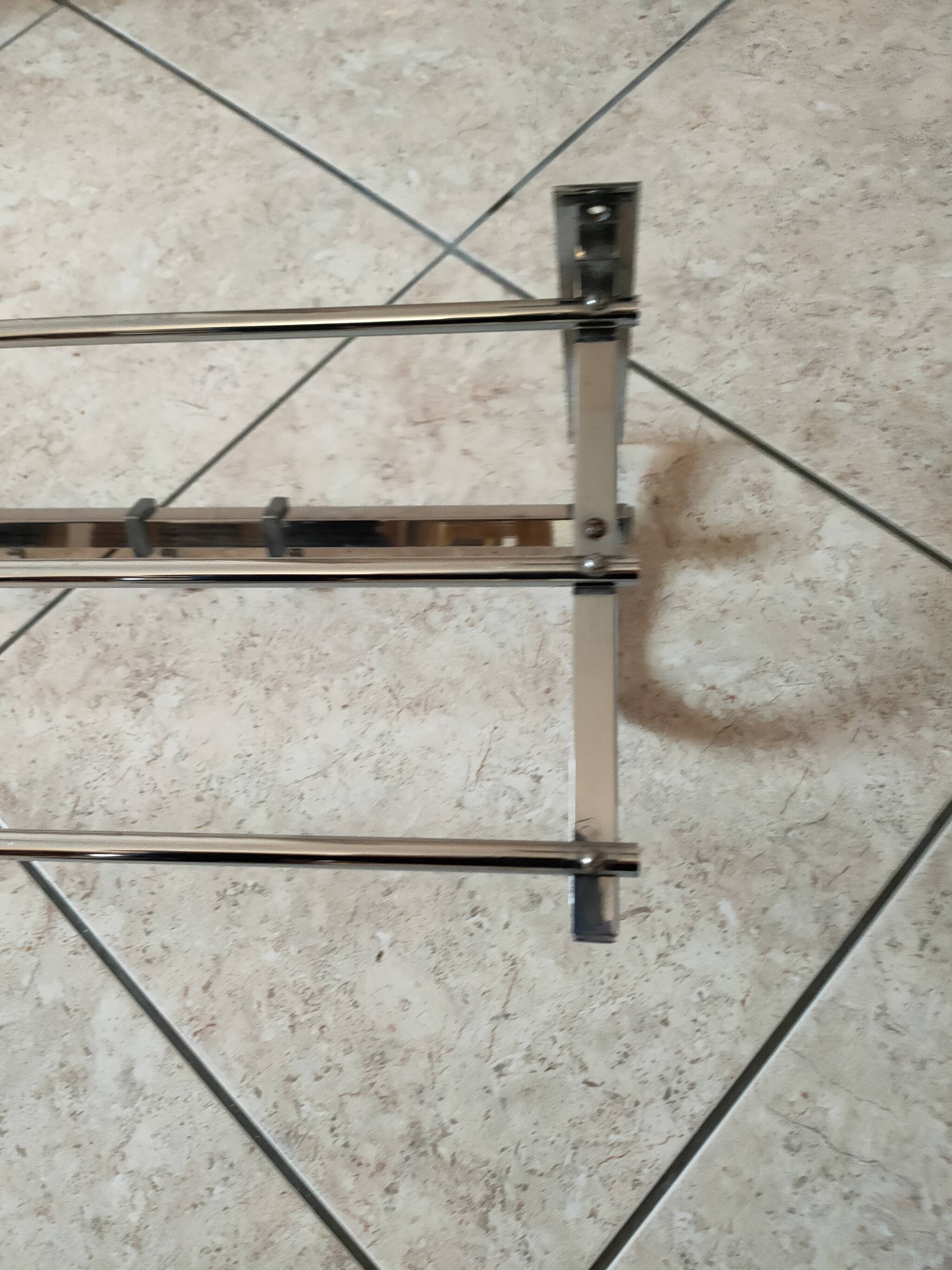 art deco coat rack in chrome metal