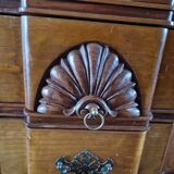 Double drop-leaf commode - Chippendale, Mahogany - Cherry wood