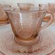 Art Deco pink glass coffee service from the 1930s.