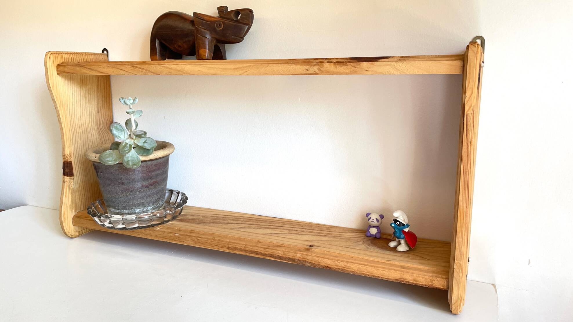 Vintage raw wood shelf