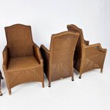 Set of 4 Wicker Armchair by Vincent Sheppard, 1990s