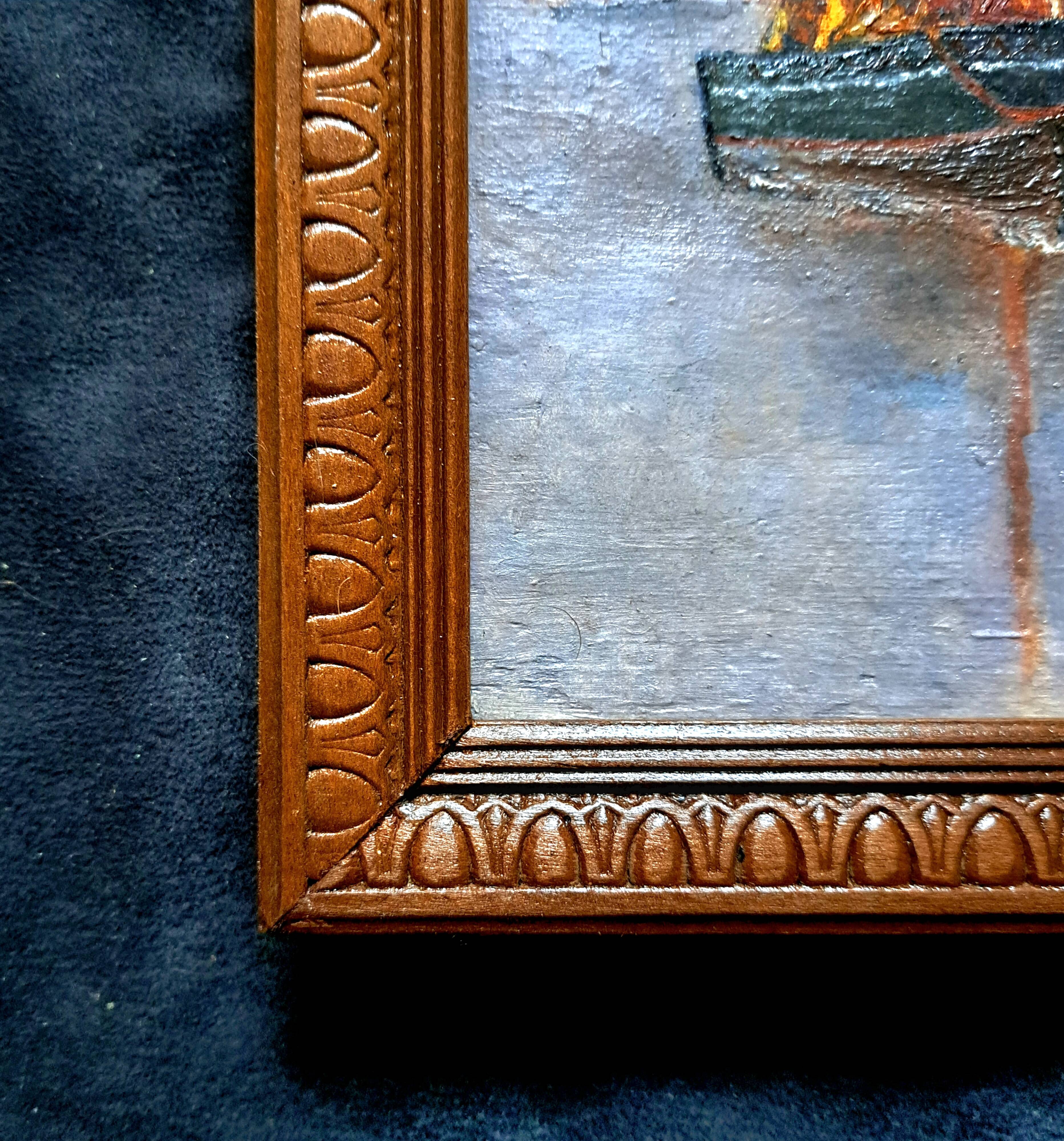 Impressionist painting - Marine Oil on canvas - 19th century - French Impressionist school