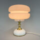 1970's Milk Glass Brass Table Lamp by Napako