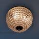 Ceiling light basket with 3 lights in gilded brass