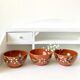 Vintage terracotta bowls decorated flowers