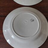 Flat plates set of six HBC Choisy le Roi Elianne decor