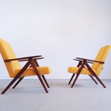 Mid Century Easy Chair Model B 310 Var in Yellow Tweed