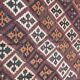 Kilim ancien persan ghashghai tissé main 131x246 cm
