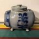Lot 5 old blue sandstone 3 pots - carafe - vintage decoration tonneau