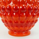 huge 1960s bay keramik floor VASE bubble decor red and orange model 65 45