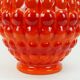 Vase de sol en céramique Bay des années 1960, décor à bulles rouge et orange, modèle 65 45