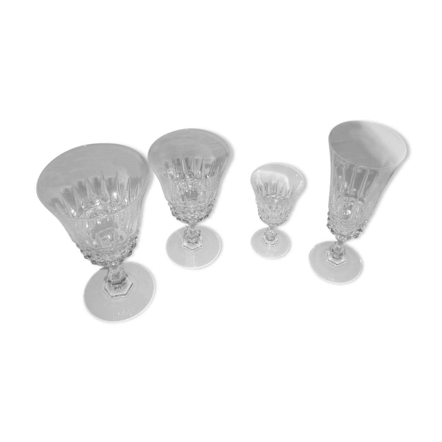 D'arques model "Longchamps" crystal glasses