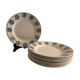 9 flat plates in old earthenware, Sarreguemines and Digoin, model René
